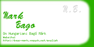 mark bago business card