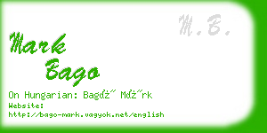 mark bago business card